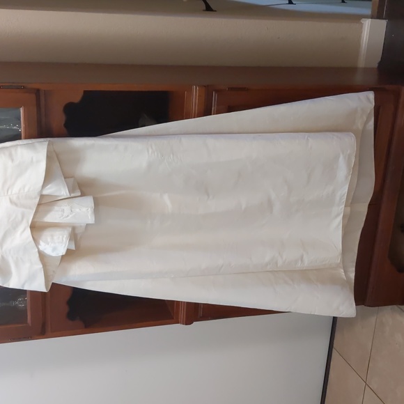 Silk Wedding Gown Alfred Angelo Peplum Sweetheart Neckline Detachable Train - Picture 15 of 17